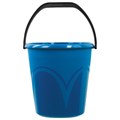 Ведро 12 л, без крышки, пластиковое, пищевое, с узором, цвет синий, мерная шкала, LAIMA, 603894 603894