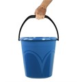 Ведро 12 л, без крышки, пластиковое, пищевое, с узором, цвет синий, мерная шкала, LAIMA, 603894 603894