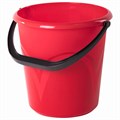 Ведро 8 л, без крышки, пластиковое, пищевое, с глянцевым узором, цвет красный, мерная шкала, LAIMA, 603892 603892
