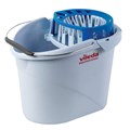 Ведро VILEDA "Супер-моп", с системой отжима для веревочных и ленточных МОПов, овальное, объем 10 л, 122705 602127