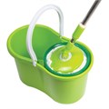 Комплект для уборки: швабра, ведро 7 л/5 л с отжимом центрифуга, 2 круглые насадки-кольцо, LAIMA, 603624 603624