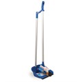 Совок для мусора + щетка, пластик, резиновая кромка, алюминиевые рукоятки 70 см, синий, LAIMA, 601472 601472