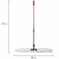 Швабра-рамка 80 см, телескопический черенок из нержавеющей стали 125 см, МОП хлопок, LAIMA, 603604 603604
