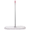 Швабра-рамка 90 см, стальной черенок 125 см, цельный держатель, МОП с завязками, хлопок, LAIMA, 603603 603603