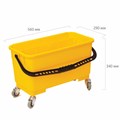 Ведро-тележка на колесах для уборки 24 л, отжим для окномоек и PVA швабр, LAIMA PROF, 606662 606662