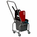 Тележка уборочная Eco-Force, 1 съемное ведро 25 л, отжим, металлический каркас, бесшумные колеса, 21EF/1 609747