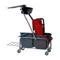 Тележка уборочная Eco-Force, 2 ведра по 25 л, отжим, лоток для химии, держатель для мешка, металлический каркас, бесшумные колеса, 22EF/6 609749