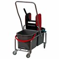 Тележка уборочная Eco-Force, 2 съемных ведра по 25 л, отжим, металлический каркас, бесшумные колеса, 22EF/2 609748