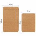 Комплект ковриков MEMORY EFFECT для ванной 50х80 см и туалета 40х60 см, персиковый, LAIMA HOME, 608447 608447