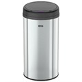 Ведро для мусора СЕНСОРНОЕ 12 л, нержавеющая сталь, черная матовая крышка, питание от 4-х батареек AA (не входят в комплект), LAIMA, 609326 609326