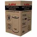 Ведро для мусора СЕНСОРНОЕ 30 л, нержавеющая сталь, зеркальная крышка, питание от 4-х батареек AA (не входят в комплект), LAIMA, 609329 609329