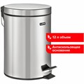 Ведро мусорное с педалью 12 литров "Classic", ЗЕРКАЛЬНОЕ, нержавеющая сталь, со съемным внутренним ведром, LAIMA, 232261 232261