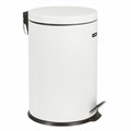 Ведро мусорное с педалью 20 литров "Classic", БЕЛОЕ ГЛЯНЦЕВОЕ, металлическое, со съемным внутренним ведром, LAIMA, 604949 604949