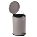 Ведро мусорное с педалью 20 литров "Classic", СЕРОЕ МАТОВОЕ, металлическое, со съемным внутренним ведром, LAIMA, 604946 604946