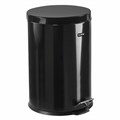 Ведро мусорное с педалью 20 литров "Classic", ЧЕРНОЕ ГЛЯНЦЕВОЕ, металлическое, со съемным внутренним ведром, LAIMA, 604945 604945
