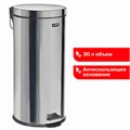 Ведро мусорное с педалью 30 литров "Classic", ЗЕРКАЛЬНОЕ, нержавеющая сталь, со съемным внутренним ведром, LAIMA, 232263 232263