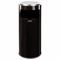 Урна с пепельницей 27 литров, 600х250 мм, нержавеющая сталь, черная, LAIMA PROFESSIONAL, 606300 606300