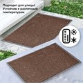Коврик входной ворсовый влаго-грязезащитный 60х90 см, толщина 7 мм, ребристый, коричневый, LAIMA, 602868 602868