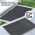 Коврик входной ворсовый влаго-грязезащитный 90х120 см, толщина 7 мм, ребристый, серый, LAIMA, 602872 602872
