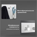 Крючки самоклеящиеся универсальные 18х4,5 см, 4 шт. на планке, сталь, серебристые, LAIMA Home, 608787 608787