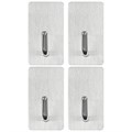 Крючки самоклеящиеся универсальные 2,5x4,5 см, КОМПЛЕКТ 4 шт., сталь, серебристые, LAIMA HOME, 608788 608788