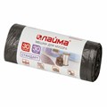 Мешки для мусора 30 л черные в рулоне 30 шт., ПНД 8 мкм, 50х60 см, LAIMA стандарт, 601377 601377