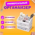 Органайзер для хранения косметики, канцтоваров, мелочей ДВА УРОВНЯ, 20х17х23,5 см, DASWERK, 608478 608478