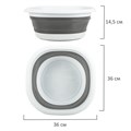 Таз складной силиконовый 10 литров круглый d=36 см для дома и дачи, LAIMA Home, 608669 608669