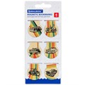 Закладки для книг МАГНИТНЫЕ, "AUTO", набор 6 шт., 32х28 мм, BRAUBERG, 113167 113167
