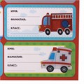 Наклейки для маркировки школьных принадлежностей "Машинки", 12 штук, 14х21 см, ЮНЛАНДИЯ, 662712 662712