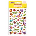 Наклейки зефирные "Букашки", многоразовые, 10х15 см, ЮНЛАНДИЯ, 661828 661828