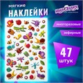 Наклейки зефирные "Букашки", многоразовые, 10х15 см, ЮНЛАНДИЯ, 661828 661828