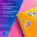 Наклейки зефирные "Единороги", многоразовые, 10х15 см, ЮНЛАНДИЯ, 661785 661785