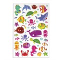 Наклейки зефирные "Морские обитатели", многоразовые, 10х15 см, ЮНЛАНДИЯ, 661826 661826