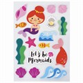 Наклейки из EVA "Русалки", 15 штук, ассорти, 13х21 см, ЮНЛАНДИЯ, 662681 662681