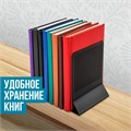 Держатель (ограничитель) подставка для книг BRAUBERG "Germanium Original", КОМПЛЕКТ 2 штуки, металл, 237978 237978