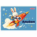 Альбом для рисования А4, 32 листа, скоба, обложка офсет, ПИФАГОР, 203х288 мм, "МИКС-1", 107109 107109