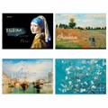 Альбом для рисования А4, 40 листов, скоба, обложка картон, BRAUBERG, 203х288 мм, "МИРОВЫЕ ШЕДЕВРЫ" (4 вида), 107117 107117