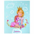 Дневник 1-4 класс 48 л., гибкая обложка, ЮНЛАНДИЯ, выборочный лак, с подсказом, "Little Princess", 106344 106344