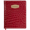 Дневник 1-11 класс 48 л., кожзам (твердая с поролоном), нашивка, BRAUBERG "CROCODILE", красный, 106938 106938