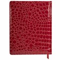 Дневник 1-11 класс 48 л., кожзам (твердая с поролоном), нашивка, BRAUBERG "CROCODILE", красный, 106938 106938
