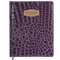 Дневник 1-11 класс 48 л., кожзам (твердая с поролоном), нашивка, BRAUBERG "CROCODILE", фиолетовый, 106211 106211
