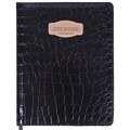 Дневник 1-11 класс 48 л., кожзам (твердая с поролоном), нашивка, BRAUBERG "CROCODILE", черный, 105481 105481