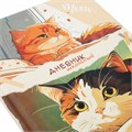 Дневник 1-11 класс 48 л., кожзам (твердая с поролоном), печать, ляссе с аппликацией, BRAUBERG, "Котики", 106958 106958