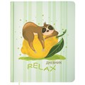 Дневник 1-11 класс 48 л., кожзам (твердая с поролоном), печать, наклейки, BRAUBERG, "Relax", 106190 106190