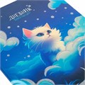 Дневник 1-11 класс 48 л., кожзам (твердая), печать, глиттер, ЮНЛАНДИЯ, "Котик", 106926 106926