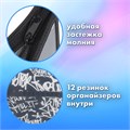 Папка для труда BRAUBERG А4, 2 отделения, пластик, молния сверху, органайзер, "Graffiti", 272215 272215