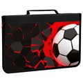 Папка на молнии BRAUBERG А4 с ручкой, с органайзером, 1 отделение, "Black football", 270992 270992