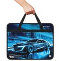 Папка на молнии с ручками BRAUBERG А4, 1 отделение, пластик, 80 мм, "Night driver", 272169 272169
