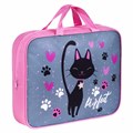 Папка на молнии с ручками BRAUBERG А4, 1 отделение, полиэстер, 80 мм, "Elegant cat", 271481 271481